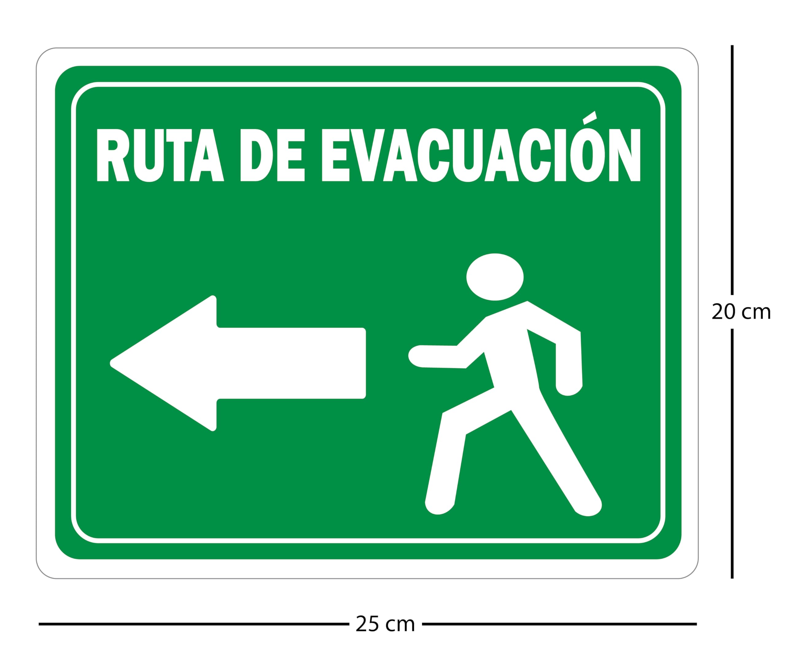 Monsterprint Señalamiento Letrero Ruta de Evacuación